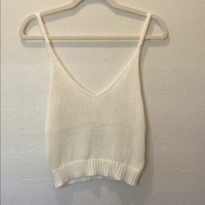 Brandy Melville White Knitted Camisole